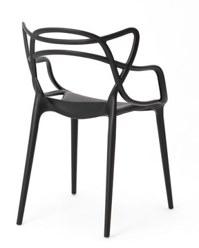 Krzesło nowoczesne skandynawskie Split czarne