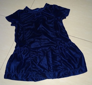 Sukienka atłas welur święta H&M r. 92 (1,5-2 lata)