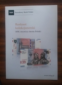 Folder - 1050 rocznica CHRZTU POLSKI polski