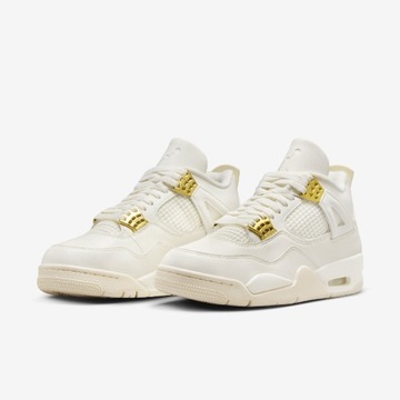 Buty Nike Jordan 4 White & Gold (Metallic Gold) 38