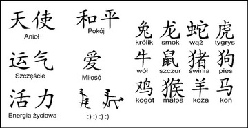 Naklejka znak chiński 