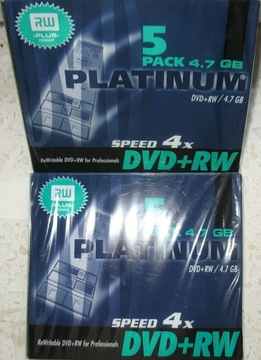 Platinum DVD+RW 4.7 GB, szt. 10, pudełka slim.