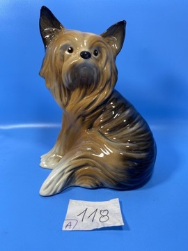 ANTYK pies YORK figura z sygnowanej porcelany
