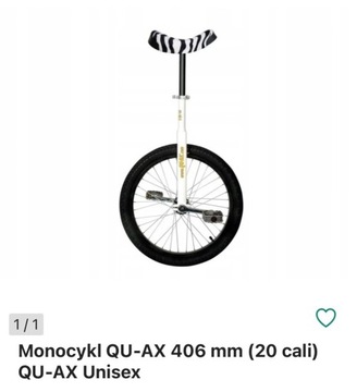 Qu-Ax Monocykl Luxus 20" Biały