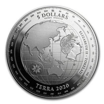Moneta Tokelau: Terra 1 uncja Srebra 2020 1Oz p999