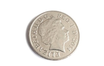 Moneta KRÓLOWA ELŻBIETA II, 10 Pence 2014