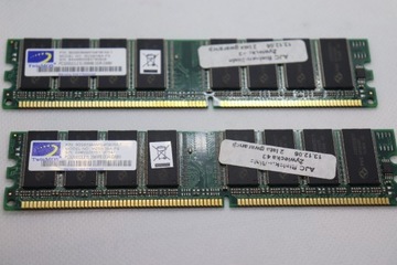 Pamięć RAM DDR PC3200 512MB Dual Channel Kit
