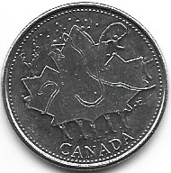 Canada 25 c.2002 okol.      