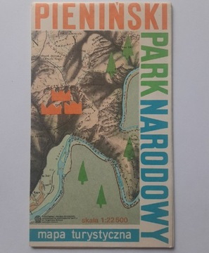 Pieniński Park narodowy  mapa turystyczna 1989 r.