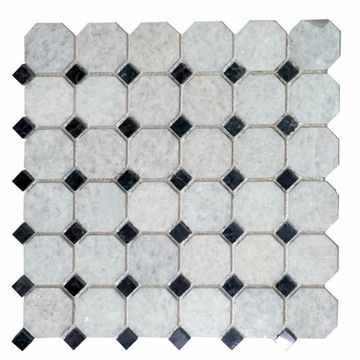 Mozaika CRISTAL WHITE/HANG GREY 30,5x30,5x1 poler