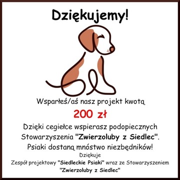 Cegiełka o wartości 200 zł