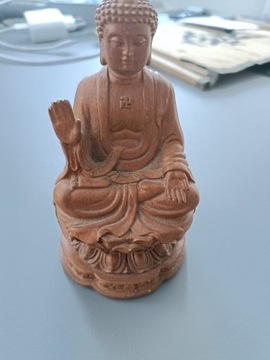 Złoty Budda znak szczęścia, masa plastyczna detale