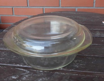 Naczynie żaroodporne pojemnik szklany (uszkodzony)