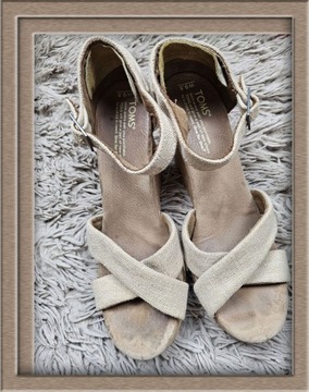 Buty damskie espadryle na koturnie toms