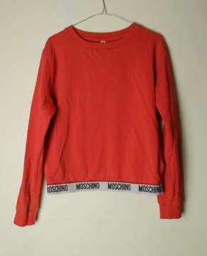 Moschino bluza sweatshirt cropped w luźnym kroju