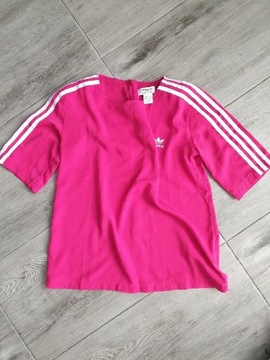 Adidas bluzka koszula fuksja M