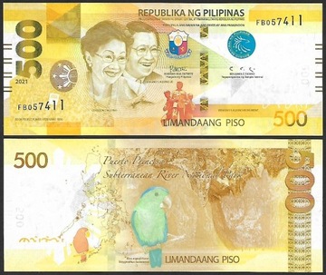 * FILIPINY 500 piso 2021 P-227 * UNC *