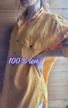 Lniana oversizowa koszula Gap 100% len