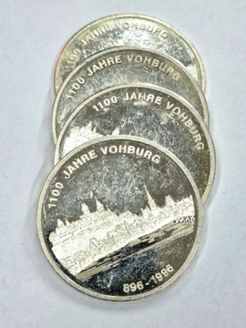 Niemieckie Medale 4 x 1100 lat Vohburg Ag 999 80g