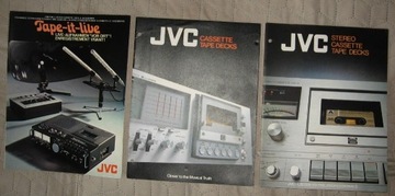 JVC - magnetofony - 2 katalogi i broszura