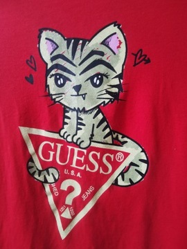 T-shirt Guess 12 lat XS czerwony