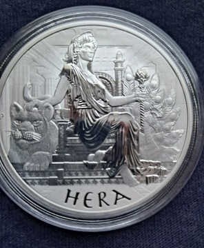 Hera Bogowie Olimpu 1oz srebrna moneta