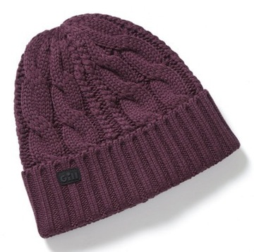 GILL niebieska ciepła czapka CABLE KNIT BEANIE