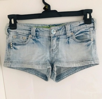 Jeansowe szorty krótkie spodenki dżinsowe XS 34