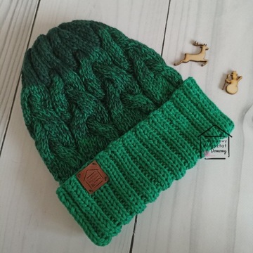 Czapka typu beanie - rękodzieło 