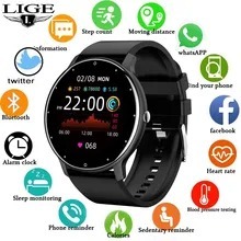 LIGE Smart Watch męski damski w pełni dotykowy ekr