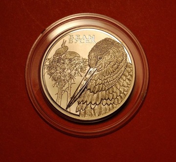 Białoruś 1 Rubel  Bocian Biały  2009 r
