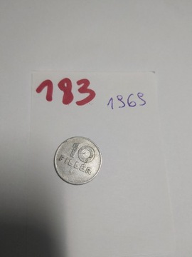 Moneta Węgry 10 fillerów 1967-1989