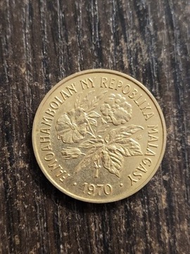 Malagasy 1970r 20 francs