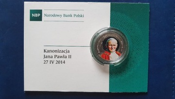 10 Zł.  KANONIZACJA JANA PAWŁA II  - 2014 R.