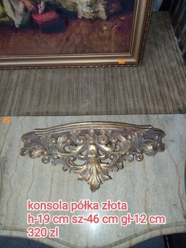 Półka złota stylowa 