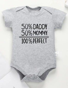 Body krótki rękaw 50% mommy 50% daddy 100% perfect