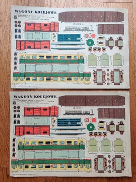 Wagony kolejowe - bardzo stary model (2 sztuki)