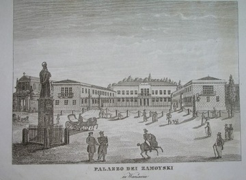 1831 WARSZAWA ORYGINAŁ pałac ZAMOYSKICH Mazowsze