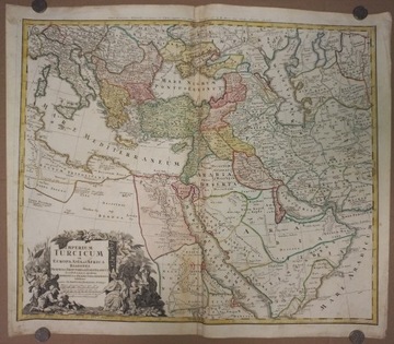 Wspaniałe Imperium Tureckie - Johann Baptist Homann - 1725 rok