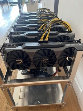 Nowa koparka kryptowalut 6xRTX 3070ti BTC, ETH ...