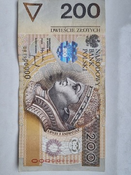 Polska Banknot 200zl 1994r DR1900000 ładny stan