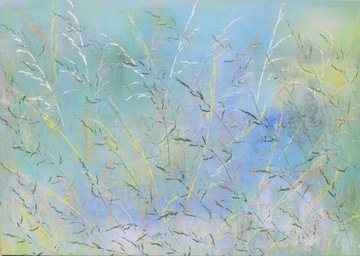 Obraz abstrakcyjny "Letnia łąka" 100 X 70 cm