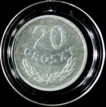 20 GROSZY 1973, z.m., PRL, nominał, stempel zwykły