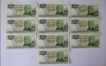 500 Pesos stan UNC