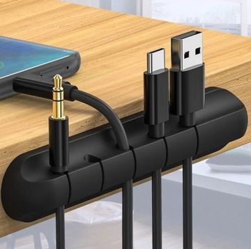 Organizer do kabli USB 5 dziur 2szt.