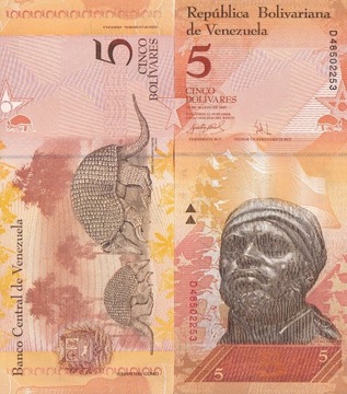 WENEZUELA 5 BOLIVARES 2007 UNC