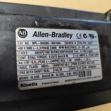 Silnik serwo MPL-B4530-MK74AA Allen Bradley 