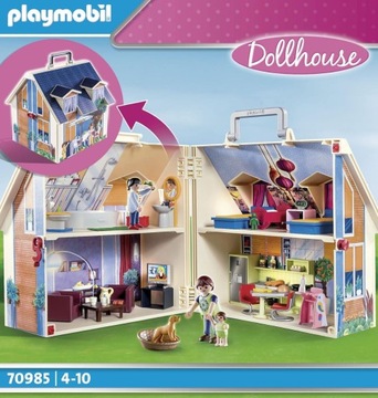 PLAYMOBIL Dollhouse 70985 Przenośny dom dla lalek