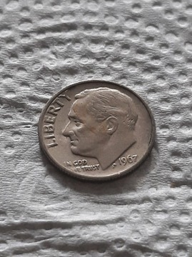 One dime 10 centów USA 1967r W 7
