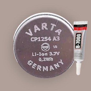 Varta CP1254 A3 0.2Wh 3.7v - ORYGINALNY + KLEJ